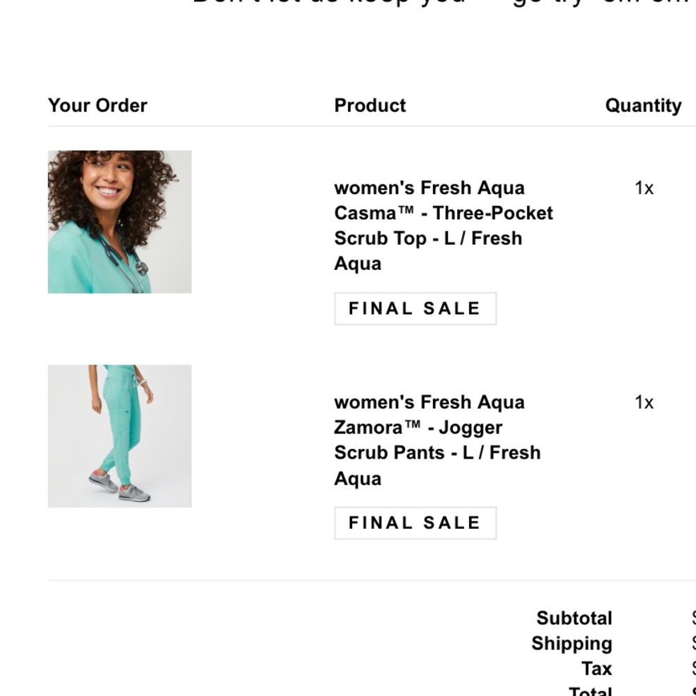 Brand new with tags figs large scrubs